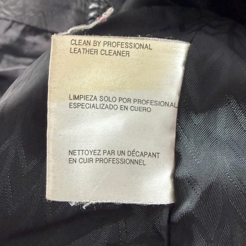 MICHAEL Michael Kors Oilslick Black Soft Leather Jacket Moto Field Coat Large - Picture 6 of 8